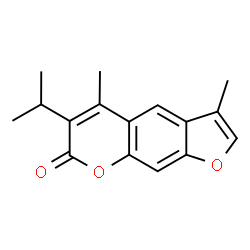 ChemSpider 2D Image | 6-Isopropyl-3,5-dimethyl-7H-furo[3,2-g]chromen-7-one | C16H16O3