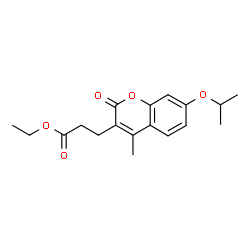 ChemSpider 2D Image | Ethyl 3-(7-isopropoxy-4-methyl-2-oxo-2H-chromen-3-yl)propanoate | C18H22O5