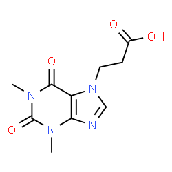 ChemSpider 2D Image | 3-(1,3-dimethyl-2,6-dioxopurin-7-yl)propanoic acid | C10H12N4O4