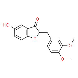 ChemSpider 2D Image | (2Z)-2-(3,4-Dimethoxybenzylidene)-5-hydroxy-1-benzofuran-3(2H)-one | C17H14O5