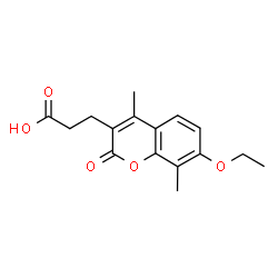 ChemSpider 2D Image | 3-(7-Ethoxy-4,8-dimethyl-2-oxo-2H-chromen-3-yl)propanoic acid | C16H18O5