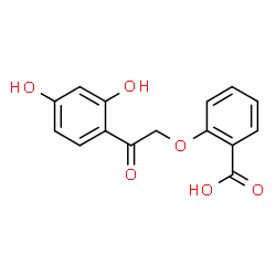 ChemSpider 2D Image | 2-[2-(2,4-Dihydroxyphenyl)-2-oxoethoxy]benzoic acid | C15H12O6