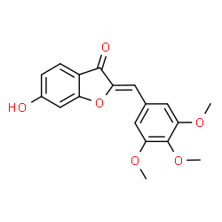 ChemSpider 2D Image | (2Z)-6-Hydroxy-2-(3,4,5-trimethoxybenzylidene)-1-benzofuran-3(2H)-one | C18H16O6