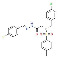 ChemSpider 2D Image | N-(4-Chlorobenzyl)-N-{2-[(2E)-2-(4-fluorobenzylidene)hydrazino]-2-oxoethyl}-4-methylbenzenesulfonamide | C23H21ClFN3O3S
