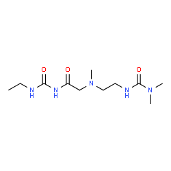 ChemSpider 2D Image | N~2~-{2-[(Dimethylcarbamoyl)amino]ethyl}-N-(ethylcarbamoyl)-N~2~-methylglycinamide | C11H23N5O3
