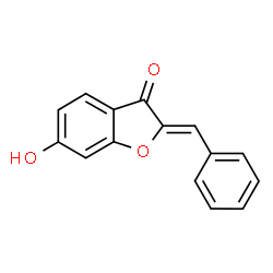 ChemSpider 2D Image | 6-hydroxy-2-(phenylmethylene)-3(2H)-benzofuranone | C15H10O3