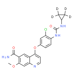 ChemSpider 2D Image | Lenvatinib-d4 | C21H15D4ClN4O4