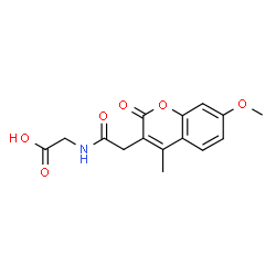 ChemSpider 2D Image | N-[(7-Methoxy-4-methyl-2-oxo-2H-chromen-3-yl)acetyl]glycine | C15H15NO6