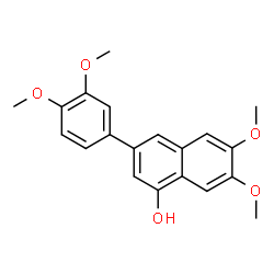 ChemSpider 2D Image | 3-(3,4-Dimethoxyphenyl)-6,7-dimethoxy-1-naphthol | C20H20O5