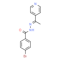 ChemSpider 2D Image | 4-Bromo-N'-[(1E)-1-(4-pyridinyl)ethylidene]benzohydrazide | C14H12BrN3O