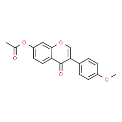 ChemSpider 2D Image | 3-(4-Methoxyphenyl)-4-oxo-4H-chromen-7-yl acetate | C18H14O5