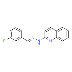 ChemSpider 2D Image | 2-[(2E)-2-(3-Fluorobenzylidene)hydrazino]quinoline | C16H12FN3