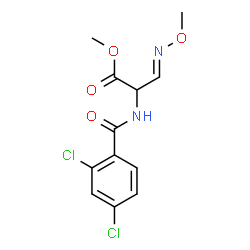 ChemSpider 2D Image | Methyl (3E)-N-(2,4-dichlorobenzoyl)-3-(methoxyimino)alaninate | C12H12Cl2N2O4