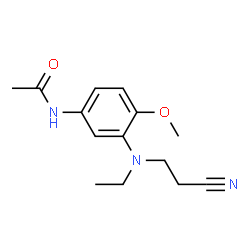 ChemSpider 2D Image | N-[3-[(2-Cyanoethyl)ethylamino]-4-methoxyphenyl]acetamide | C14H19N3O2