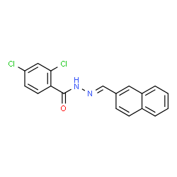 ChemSpider 2D Image | 2,4-Dichloro-N'-[(E)-2-naphthylmethylene]benzohydrazide | C18H12Cl2N2O