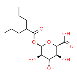 ChemSpider 2D Image | Valproic acid beta-D-glucuronide | C14H24O8