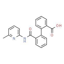 ChemSpider 2D Image | 2'-[(6-Methyl-2-pyridinyl)carbamoyl]-2-biphenylcarboxylic acid | C20H16N2O3