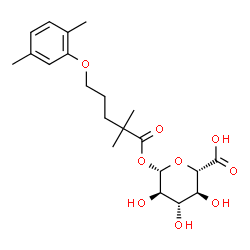 ChemSpider 2D Image | Gemfibrozil 1-O-Î²-Glucuronide | C21H30O9