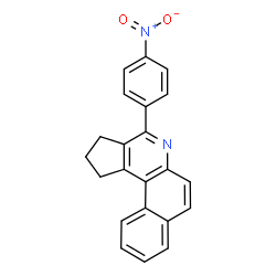 ChemSpider 2D Image | 4-(4-Nitrophenyl)-2,3-dihydro-1H-benzo[f]cyclopenta[c]quinoline | C22H16N2O2