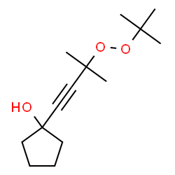 ChemSpider 2D Image | 1-[3-(tert-Butylperoxy)-3-methylbut-1-yn-1-yl]cyclopentanol | C14H24O3