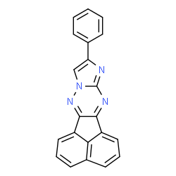 ChemSpider 2D Image | 9-Phenylacenaphtho[1,2-e]imidazo[1,2-b][1,2,4]triazine | C21H12N4