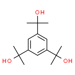 ChemSpider 2D Image | 2,2',2''-Benzene-1,3,5-triyltri(2-propanol) | C15H24O3