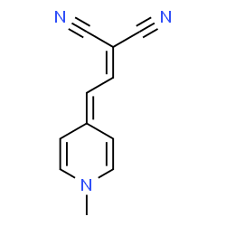 ChemSpider 2D Image | [2-(1-Methyl-4(1H)-pyridinylidene)ethylidene]malononitrile | C11H9N3