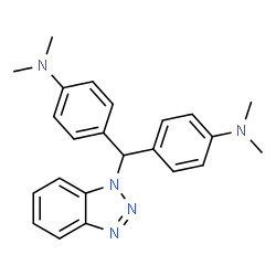 ChemSpider 2D Image | 1-[Bis(p-dimethylaminophenyl)methyl]benzotriazole | C23H25N5