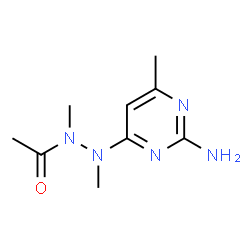 ChemSpider 2D Image | N'-(2-Amino-6-methyl-4-pyrimidinyl)-N,N'-dimethylacetohydrazide | C9H15N5O