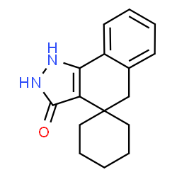ChemSpider 2D Image | 1,5-Dihydrospiro[benzo[g]indazole-4,1'-cyclohexan]-3-ol | C16H18N2O