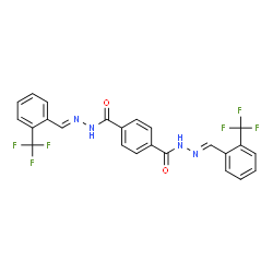 ChemSpider 2D Image | N'~1~,N'~4~-Bis{(E)-[2-(trifluoromethyl)phenyl]methylene}terephthalohydrazide | C24H16F6N4O2