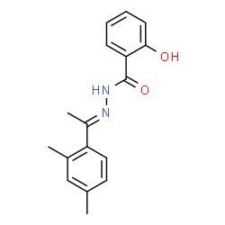 ChemSpider 2D Image | N'-[(1E)-1-(2,4-Dimethylphenyl)ethylidene]-2-hydroxybenzohydrazide | C17H18N2O2