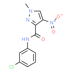 ChemSpider 2D Image | N-(3-Chlorophenyl)-1-methyl-4-nitro-1H-pyrazole-3-carboxamide | C11H9ClN4O3