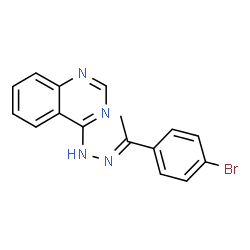 ChemSpider 2D Image | 4-{(2E)-2-[1-(4-Bromophenyl)ethylidene]hydrazino}quinazoline | C16H13BrN4