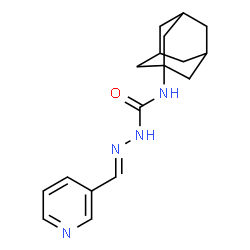 ChemSpider 2D Image | (2E)-N-(Adamantan-1-yl)-2-(3-pyridinylmethylene)hydrazinecarboxamide | C17H22N4O