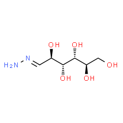 ChemSpider 2D Image | (2R,3R,4R,5R,6E)-6-Hydrazono-1,2,3,4,5-hexanepentol | C6H14N2O5