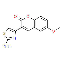 ChemSpider 2D Image | 3-(2-Amino-1,3-thiazol-4-yl)-6-methoxy-2H-chromen-2-one | C13H10N2O3S