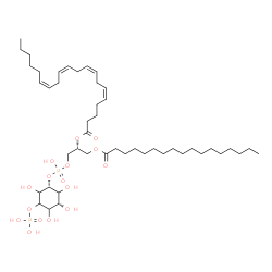 ChemSpider 2D Image | (2R)-1-(Heptadecanoyloxy)-3-[(hydroxy{[(1R,3R)-2,3,4,6-tetrahydroxy-5-(phosphonooxy)cyclohexyl]oxy}phosphoryl)oxy]-2-propanyl (5Z,8Z,11Z,14Z)-5,8,11,14-icosatetraenoate | C46H82O16P2