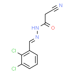 ChemSpider 2D Image | 2-Cyano-N'-[(E)-(2,3-dichlorophenyl)methylene]acetohydrazide | C10H7Cl2N3O