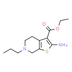 ChemSpider 2D Image | Ethyl 2-amino-6-propyl-4,5,6,7-tetrahydrothieno[2,3-c]pyridine-3-carboxylate | C13H20N2O2S