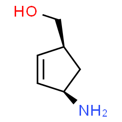 ChemSpider 2D Image | (1S,4R)-4-amino-2-cyclopentene-1-methanol | C6H11NO