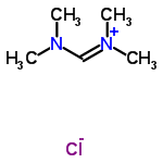 InChI=1/C5H13N2.ClH/c1-6(2)5-7(3)4;/h5H,1-4H3;1H/q+1;/p-1