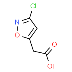ChemSpider 2D Image | 3-chloro-5-isoxazoleacetic acid | C5H4ClNO3