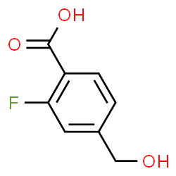 ChemSpider 2D Image | 2-Fluoro-4-(hydroxymethyl)benzoic acid | C8H7FO3