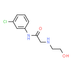 ChemSpider 2D Image | 2-(2-Hydroxyethylamino)-N-(3-chlorophenyl)acetamide | C10H13ClN2O2