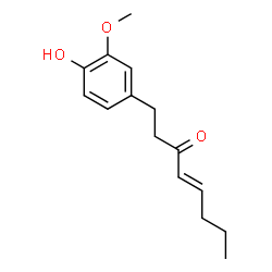 ChemSpider 2D Image | (4E)-1-(4-Hydroxy-3-methoxyphenyl)-4-octen-3-one | C15H20O3