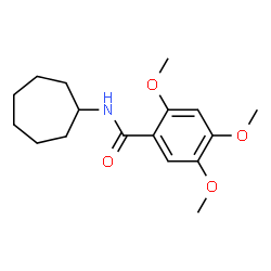ChemSpider 2D Image | N-Cycloheptyl-2,4,5-trimethoxybenzamide | C17H25NO4