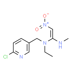 ChemSpider 2D Image | (Z)-N-[(6-Chloro-3-pyridinyl)methyl]-N-ethyl-N'-methyl-2-nitro-1,1-ethenediamine | C11H15ClN4O2