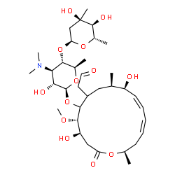 ChemSpider 2D Image | [(4R,5S,9R,10R,11Z,13Z,16R)-6-{[(2S,3R,4R,5S,6R)-5-{[(2S,4R,5S,6S)-4,5-Dihydroxy-4,6-dimethyltetrahydro-2H-pyran-2-yl]oxy}-4-(dimethylamino)-3-hydroxy-6-methyltetrahydro-2H-pyran-2-yl]oxy}-4,10-dihydr
oxy-5-methoxy-9,16-dimethyl-2-oxooxacyclohexadeca-11,13-dien-7-yl]acetaldehyde (non-preferred name) | C35H59NO13