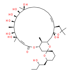 ChemSpider 2D Image | (1'S,2S,3'R,6S,7'R,8'Z,15'S,16'R,17'R,18'R,19'S,20'S,21'R,22'Z,26'S,30'S)-3',15',16',17',18',20',21'-Heptahydroxy-6-[(2S)-2-hydroxybutyl]-5',5',15',19',21',30'-hexamethyl-3,4,5,6-tetrahydro-24'H-spiro
[pyran-2,28'-[4,25,29]trioxatricyclo[24.3.1.0~3,7~]triaconta[8,22]dien]-24'-one | C41H70O13